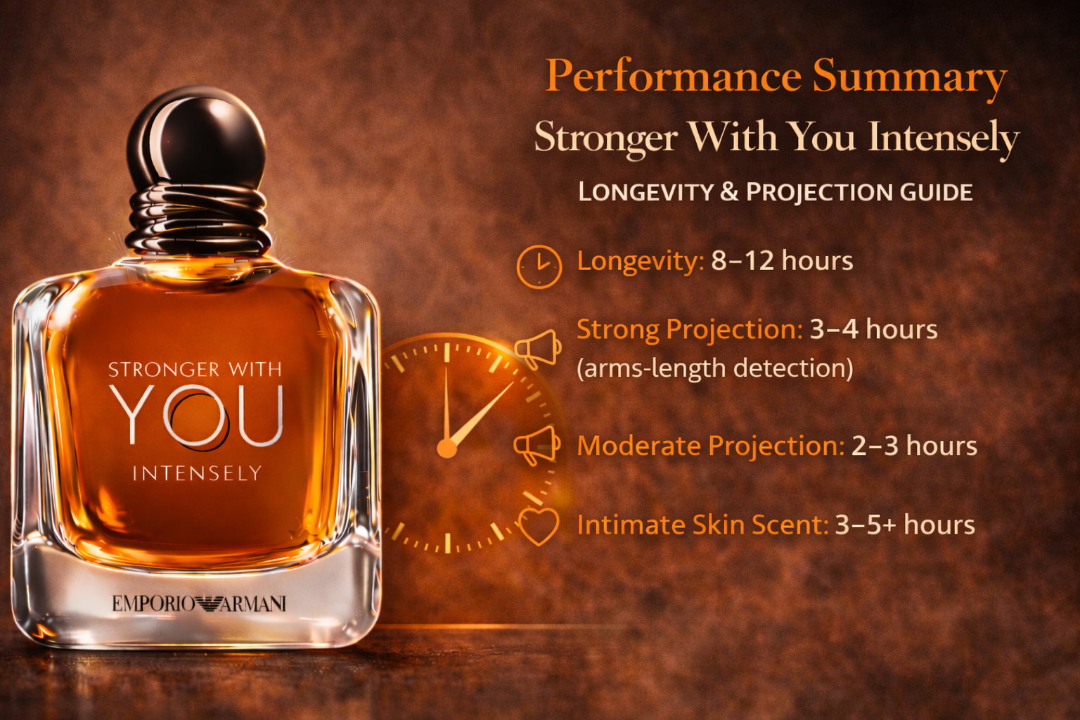 Performance Summary Stronger With You Intensely longevity and projection guide